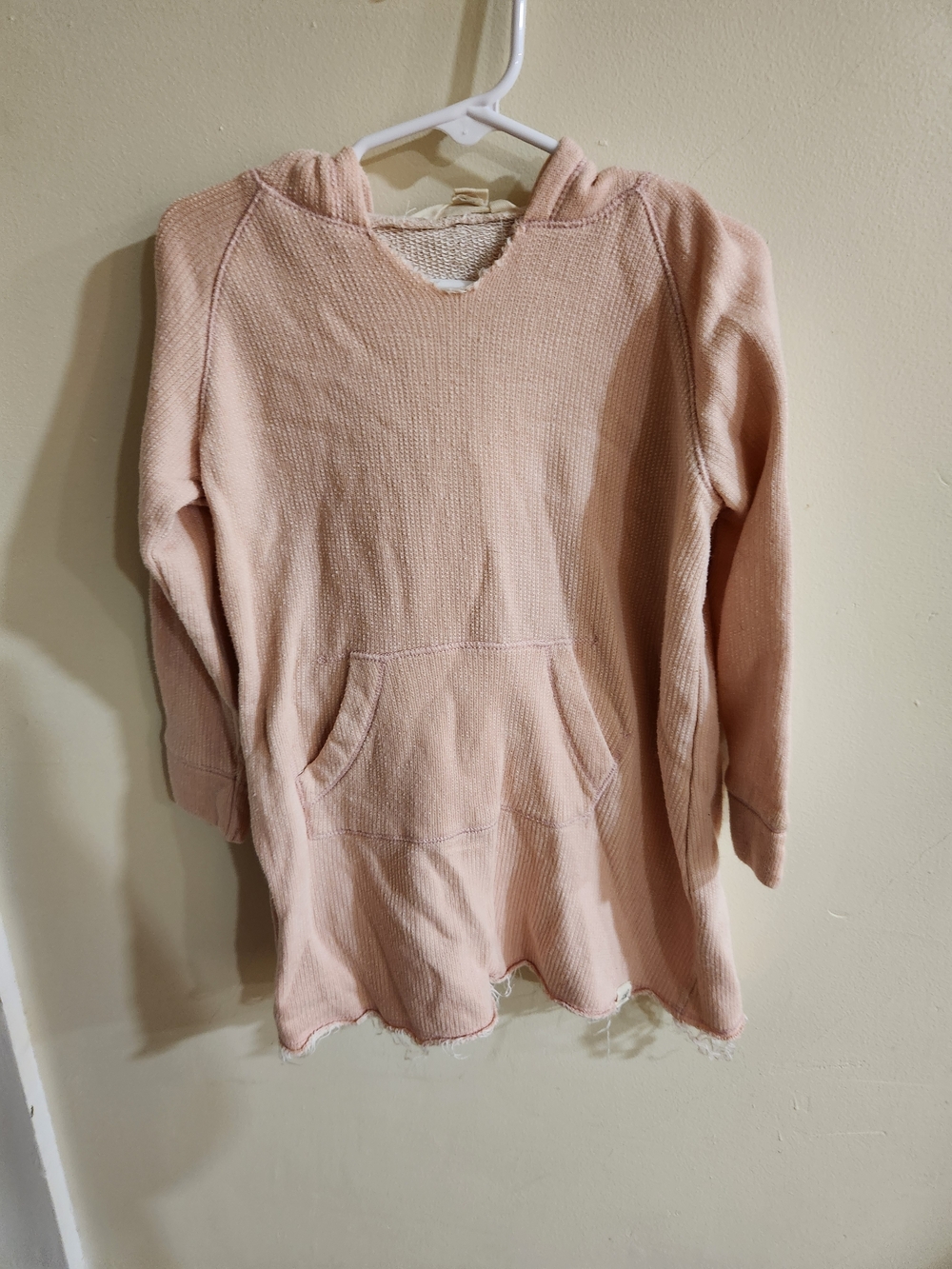 Burt's Bee Kids Cozy Hooded Knit Dress - Light Blush Pink